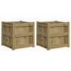 vidaXL Garden Planters 2 pcs Impregnated Wood Pine