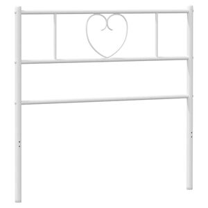 vidaXL Metal Replace Headboard White 75 cm
