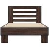 vidaXL Bed Frame without Mattress Brown Oak 90x200 cm
