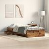 vidaXL Bed Frame with Drawer Old Wood 90 x 190 cm Engineered Wood