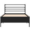 vidaXL Bed Frame without Mattress Black 90x200 cm