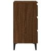 vidaXL Bed Cabinets with Metal Legs 2 pcs Brown Oak 40x35x69 cm