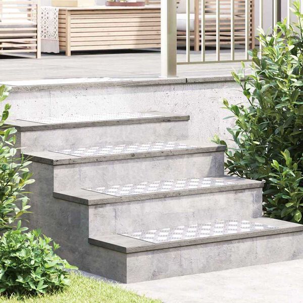 vidaXL Stair Tread Rectangular 2 pcs Silver 70 x 30 cm Aluminium
