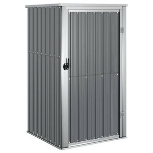 vidaXL Garden Tool Shed Grey 88x89x161 cm Galvanised Steel
