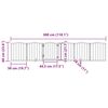 vidaXL Dog Gate with Door Foldable 6 Panels Black 300 cm Poplar Wood