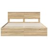 vidaXL Bed Frame with Drawer Sonoma Oak 180 x 200 cm Engineer Wood