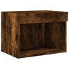 vidaXL 7 Piece TV Wall Cabinet Set with LED Lights Smoked Oak