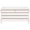 vidaXL Garden Footstool with Cushion White Solid Wood Pine