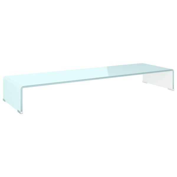 vidaXL TV Stand/Monitor Riser Glass Green 100x30x13 cm