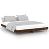 vidaXL Bed Frame without Mattress Brown Oak 200x200 cm Engineered Wood