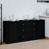 vidaXL Sideboards 3 pcs Black Engineered Wood