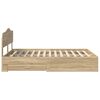 vidaXL Bed Frame with Drawer Sonoma Oak 140 x 200 cm Engineered Wood