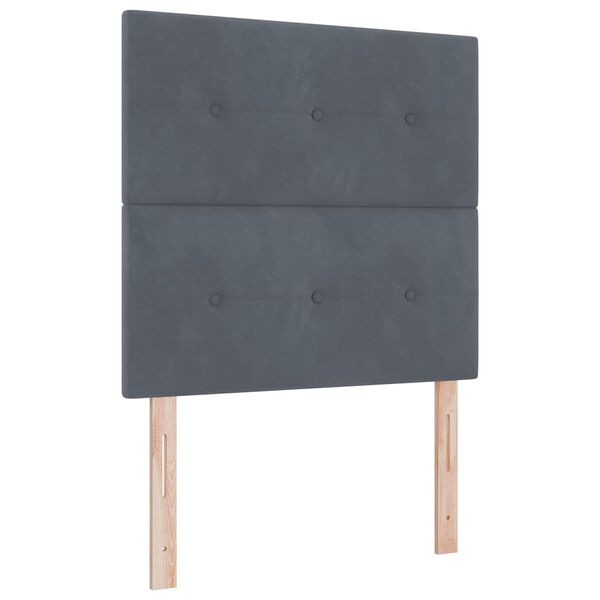 vidaXL Headboard with Headboard Dark Grey 100 cm Faux Leather