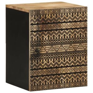 vidaXL Bathroom Hanging Cabinet Black 38x33,5x48 cm Solid Wood Mango