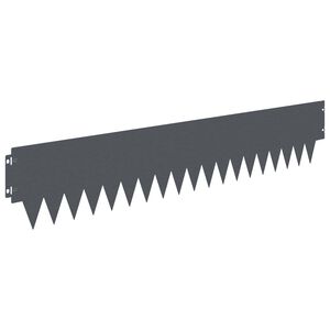 vidaXL Lawn Edging 10 pcs 103 x 20 cm Steel Anthracite