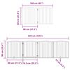vidaXL Dog Gate with Door Foldable 8 Panels Brown 640 cm Poplar Wood