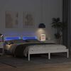 vidaXL Bed Frame with Headboard White 140 x 200 cm Solid Pine Wood