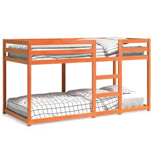 vidaXL Bunk Bed without Mattress Wax Brown 90x200 cm Solid Wood Pine