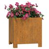 vidaXL Planter with Legs Rusty 30x30x30 cm Corten Steel