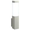 vidaXL Outdoor Wall Light Silver 10.5 x 6 x 35 cm Stainless steel