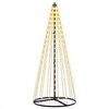 vidaXL LED Christmas Tree 165 cm 270 LEDs Warm White Steel Black