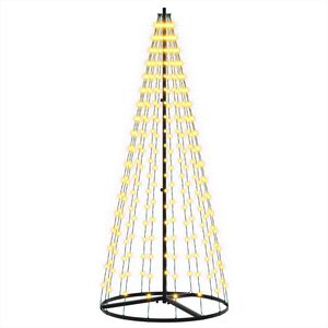 vidaXL LED Christmas Tree 165 cm 270 LEDs Warm White Steel Black