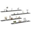 vidaXL Wall Shelves 4 pcs Grey 115x9x3 cm