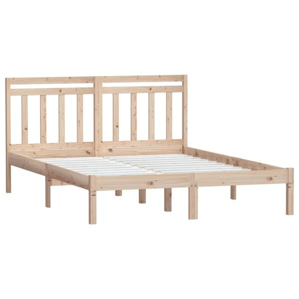 3100584 vidaXL Bed Frame without Mattress Solid Wood 120x200 cm (810012+814084)