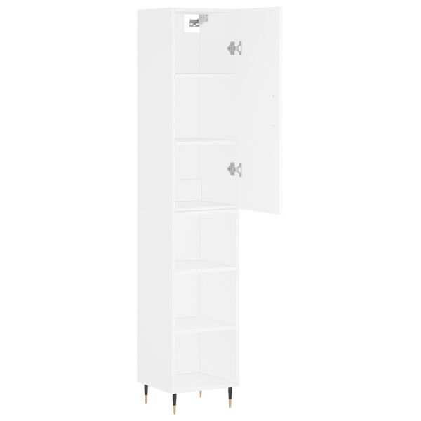 vidaXL Highboard White 34.5x34x180 cm Engineered Wood