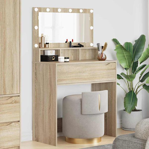 vidaXL Bedroom Dressing Tables Sonoma Oak 80 x 39.6 x 135 cm