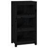 vidaXL Book Cabinet Black 50x35x97 cm Solid Wood Pine
