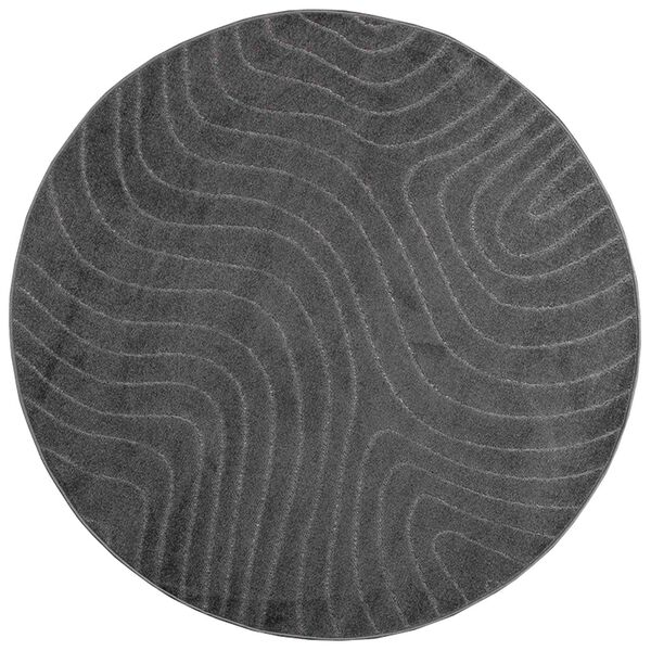 vidaXL Area Rugs Round HUARTE Anthracite &Oslash; 200 CM Polyester