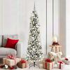 vidaXL Artificial Christmas Tree with 300 LEDs with Stand White 180 cm