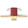 vidaXL Christmas Tree Stand 1.73 Red 50 x 50 x 16 cm Solid Pine Wood