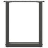 vidaXL Coffee Table Legs U-Shaped 2 pcs Anthracite 38x(42-43) cm Steel