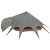 vidaXL Teepee Tent 9-Person Grey and Orange 502 x 502 x 297 cm