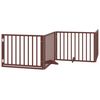 vidaXL Dog Gate with Door Foldable 12 Panels Brown 960 cm Poplar Wood