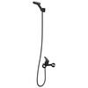 vidaXL Shower Head Set Black G 1 / 2 inches