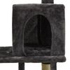 vidaXL Cat Tree with Sisal Scratching Posts Dark Grey 122 cm
