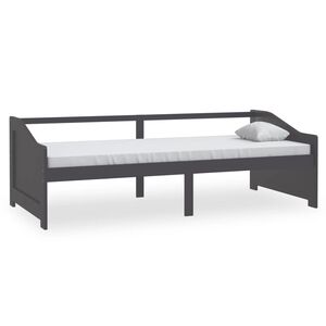 vidaXL Day Bed | Dark Grey | Solid Pinewood | 90x200cm
