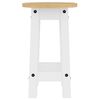 vidaXL Bar Stools 2 pcs White Solid Wood Pine