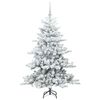 vidaXL Artificial Hinged Christmas Tree White 150 cm PVC and Steel