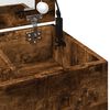 vidaXL Dressing Table with LED Smoked Oak 115x37x110.5 cm