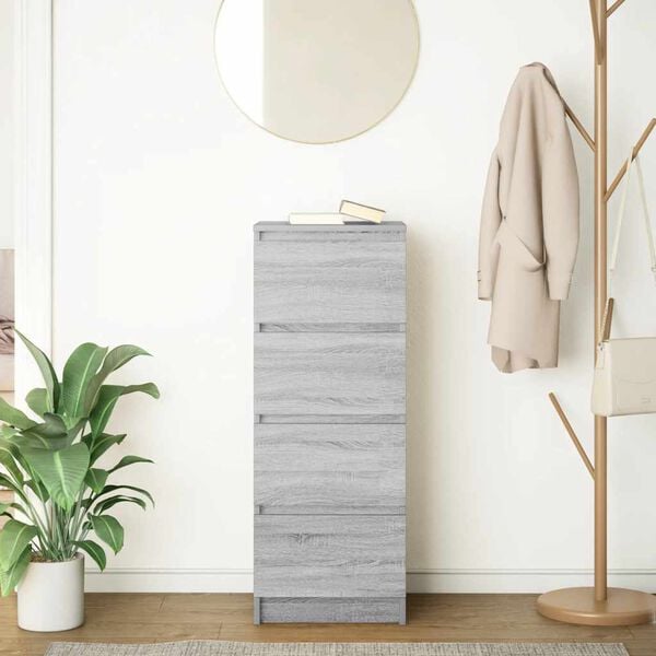 vidaXL Sideboard Grey Sonoma 37.5x35x99 cm Engineered Wood