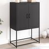 vidaXL Highboard Black 68.5x38.5x107 cm Steel