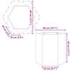 vidaXL Garden Planter Hexagon 46x40x45 cm Stainless Steel