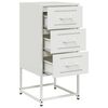 vidaXL Bedside Cabinets 2 pcs White 36x39x78 cm Steel
