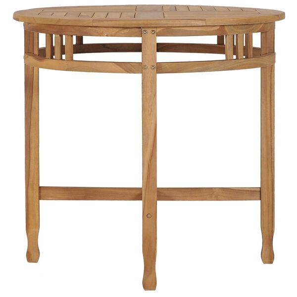 vidaXL Dining Table ? 80 cm Solid Teak Wood