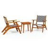 vidaXL 3 Piece Bistro Set Solid Acacia Wood
