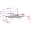 vidaXL Extra Long Bed Frame without Mattress White 180x220 cm Solid Wood